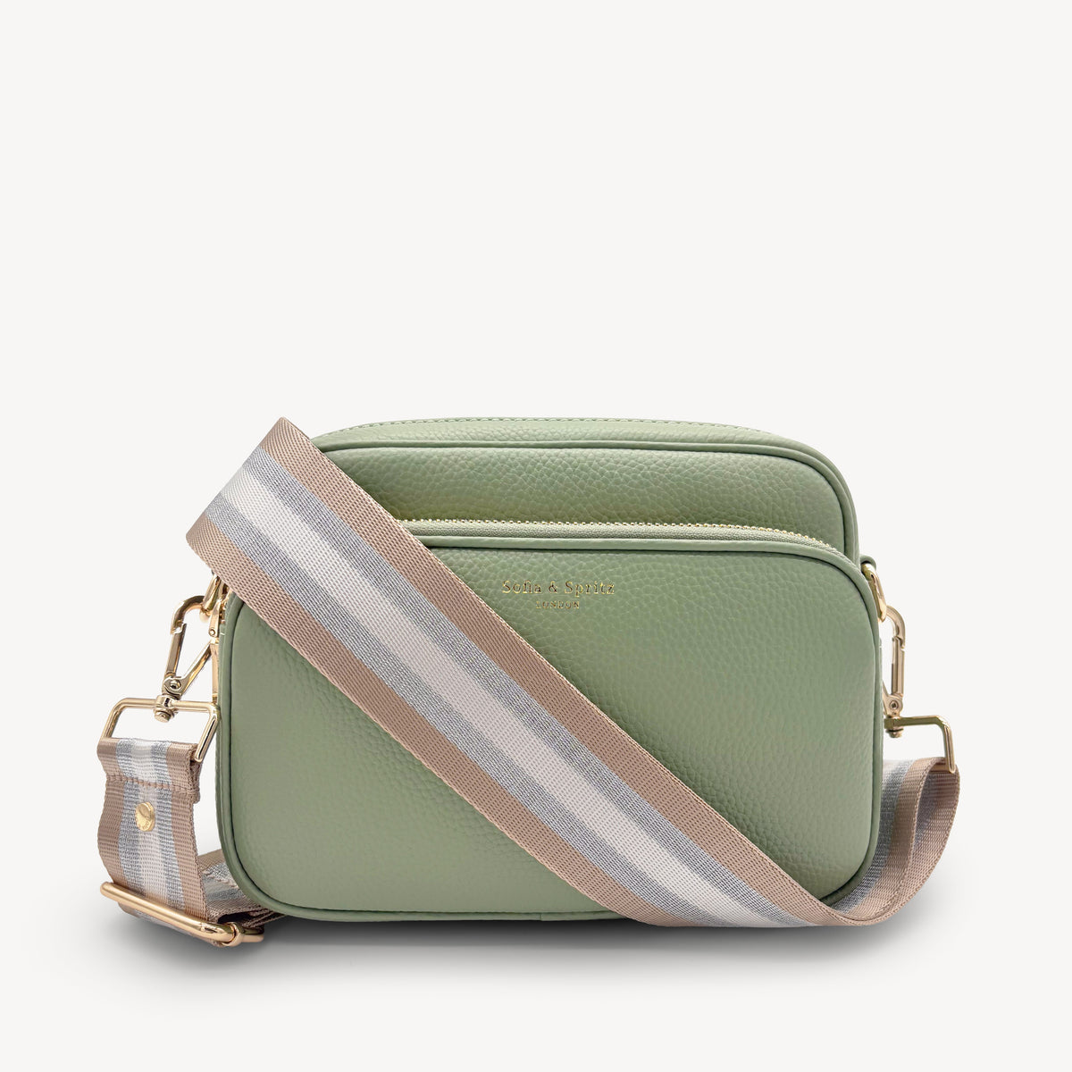 Champagne & Silver Stripe Strap