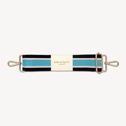 Sky Blue & Black Stripe Strap