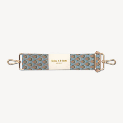 Sky Blue & Stone Peacock Strap