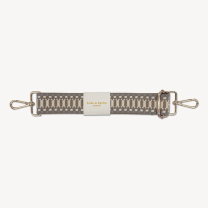 Taupe & White Stitch Strap