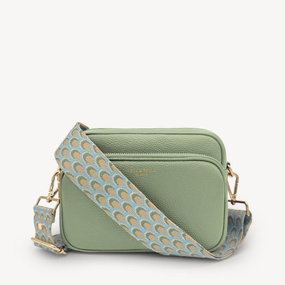 Sky Blue & Stone Peacock Strap