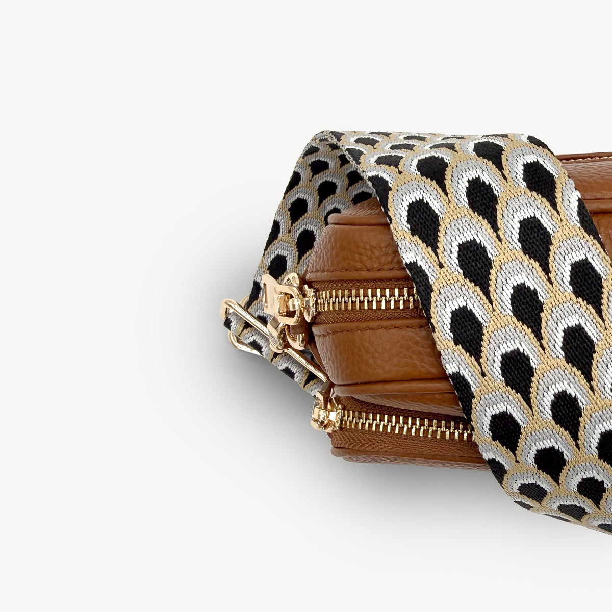 Black & Grey Peacock Strap