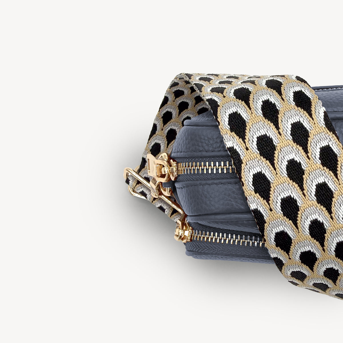 Black & Grey Peacock Strap