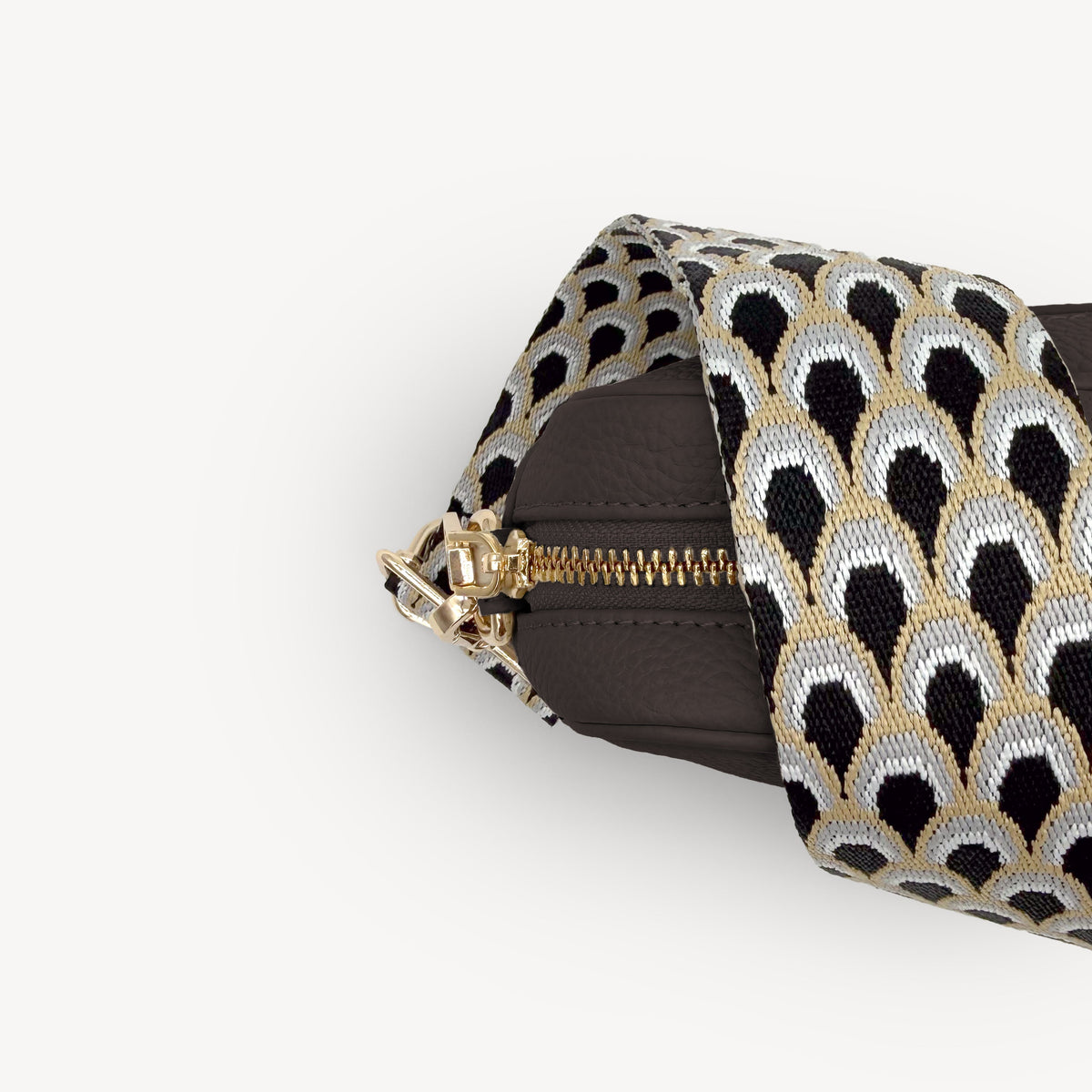 Black & Grey Peacock Strap