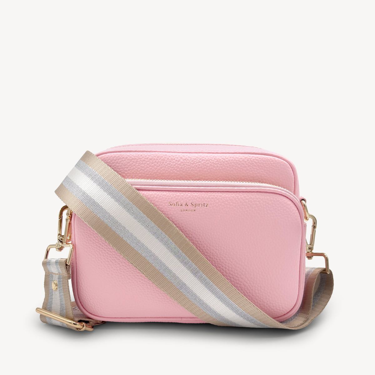 Champagne & Silver Stripe Strap