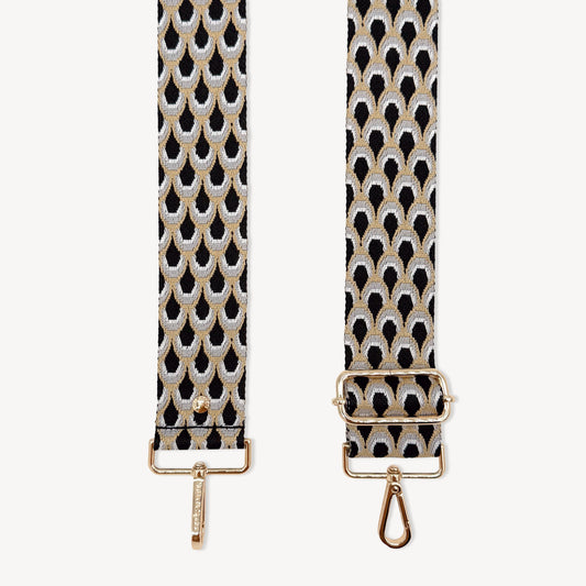 Black & Grey Peacock Strap