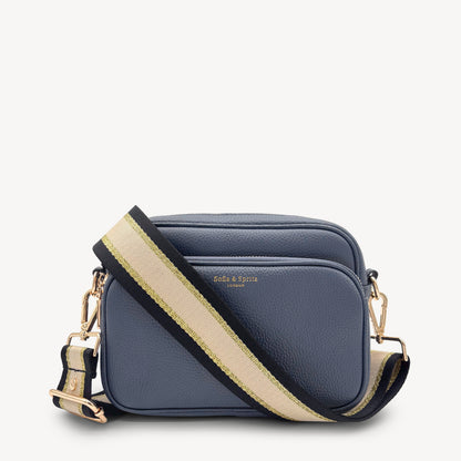 Black, Beige & Gold Stripe Strap