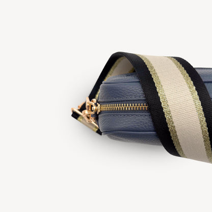 Black, Beige & Gold Stripe Strap