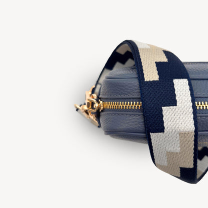 Navy, Stone & Tan Puzzle Strap