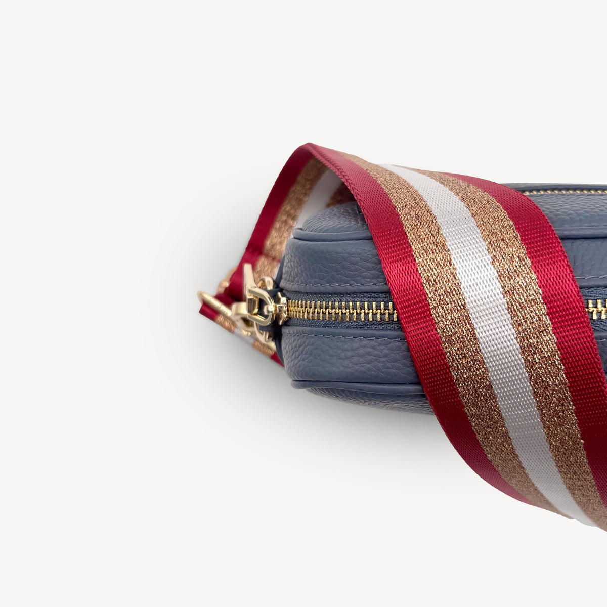 Red & Gold Glitter Stripe Strap