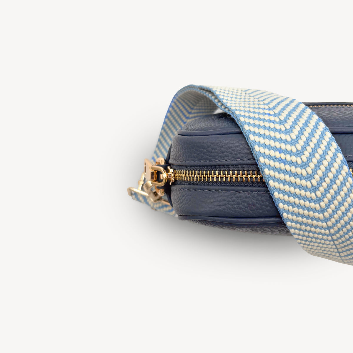 Sky Blue & White Chevron Strap