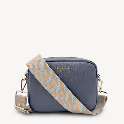 Pale Blue & Tan Arrow Strap