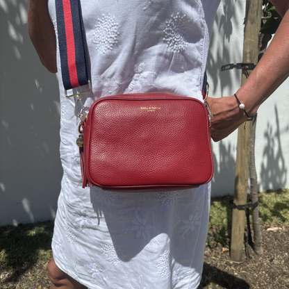 Lyla Crossbody Bag - Deep Cherry Red