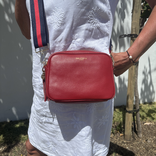 Lyla Crossbody Bag - Deep Cherry Red
