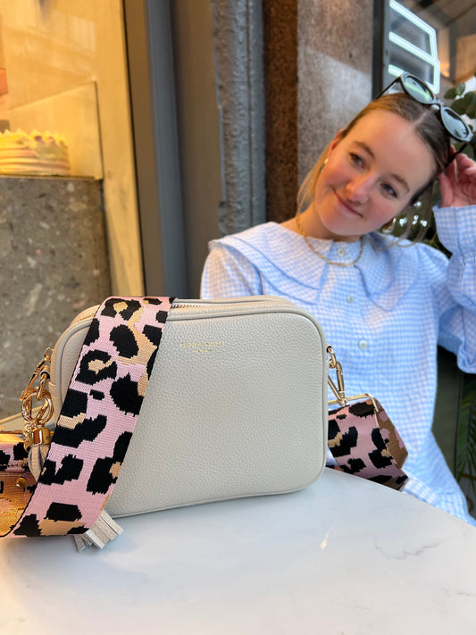 Pale Pink & Gold Leopard Strap