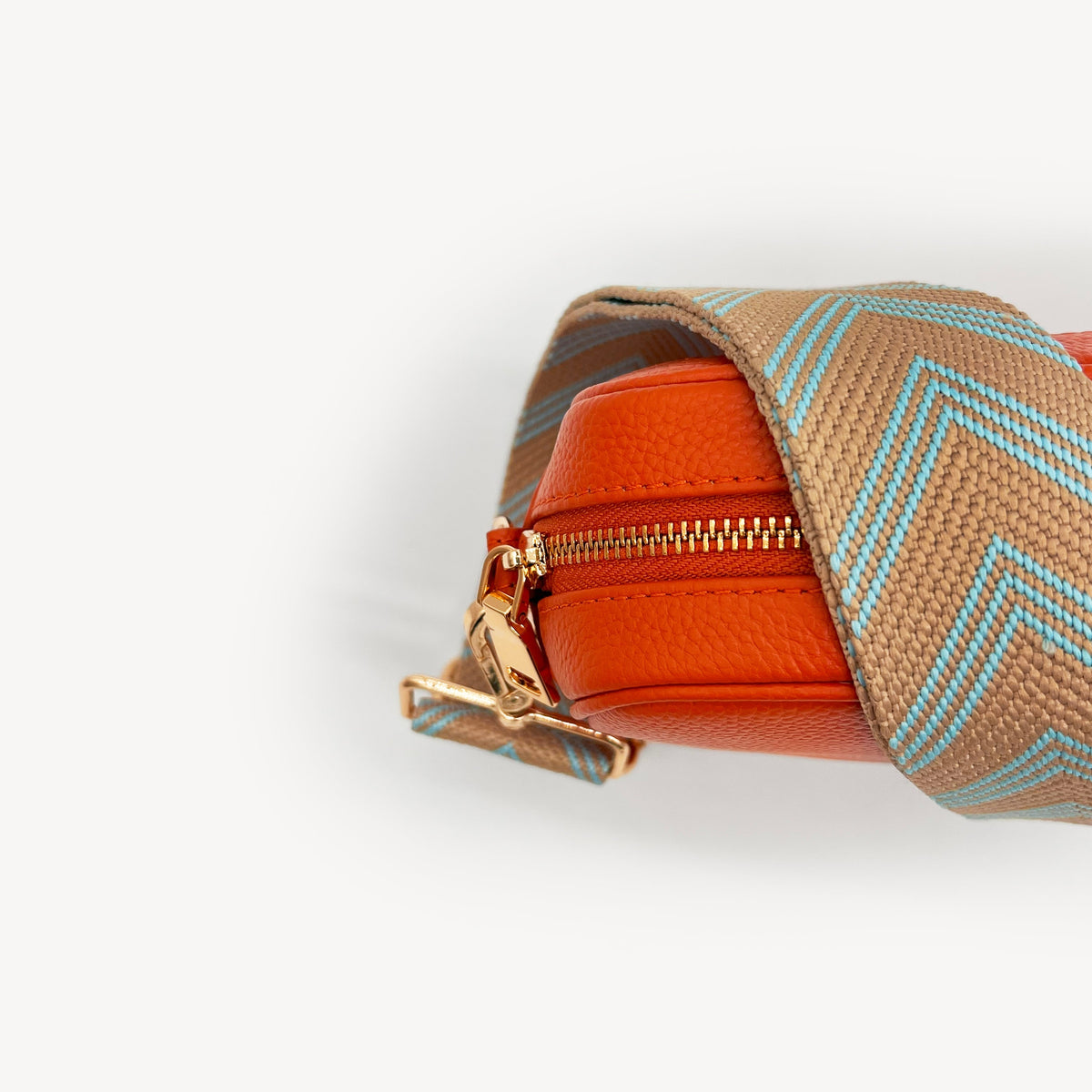 Pale Blue & Tan Arrow Strap