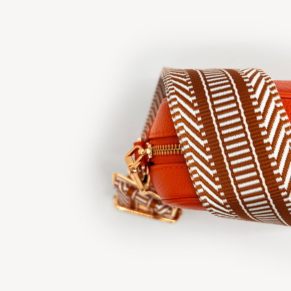 Tan & White Stripe Aztec Strap