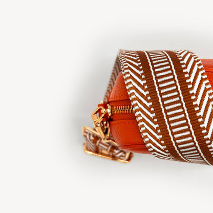 Tan & White Stripe Aztec Strap