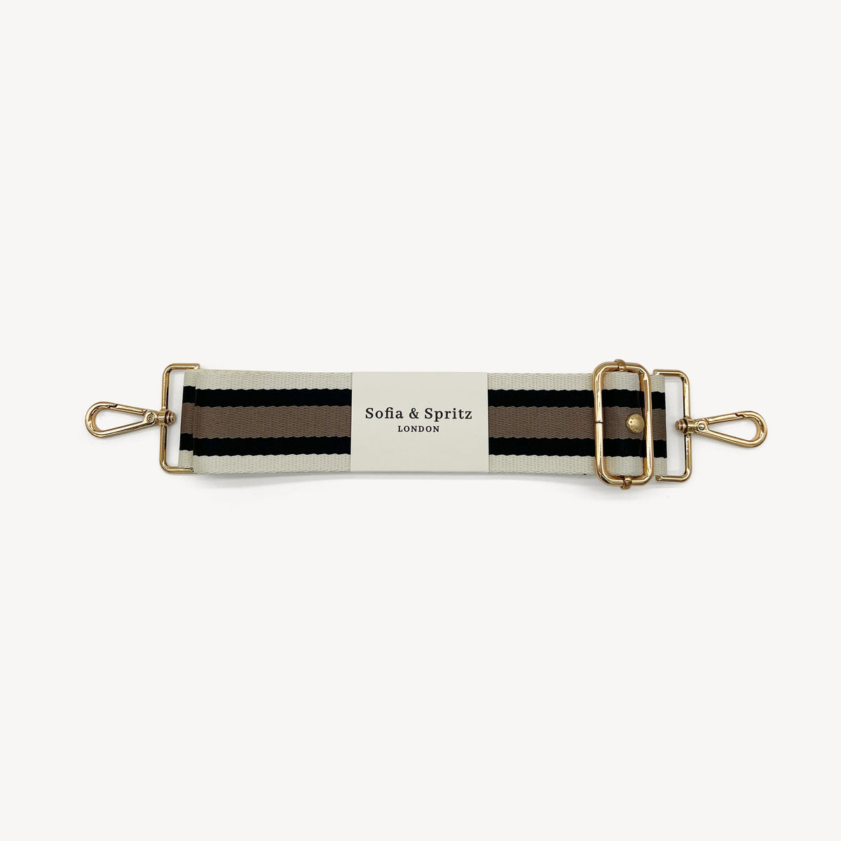 Black, Stone & Tan Stripe Strap