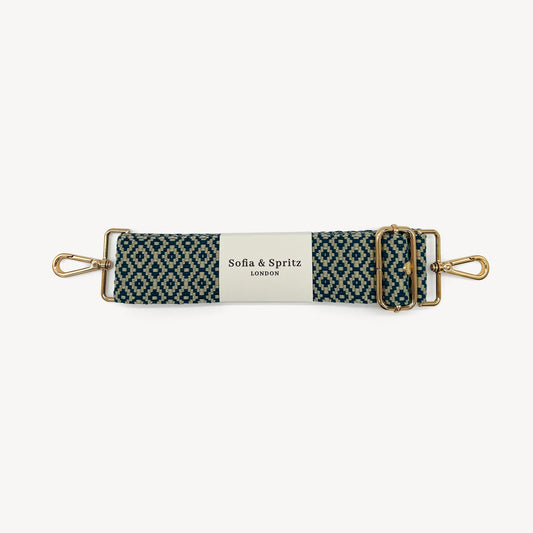 Blue & Stone Embroidered Strap