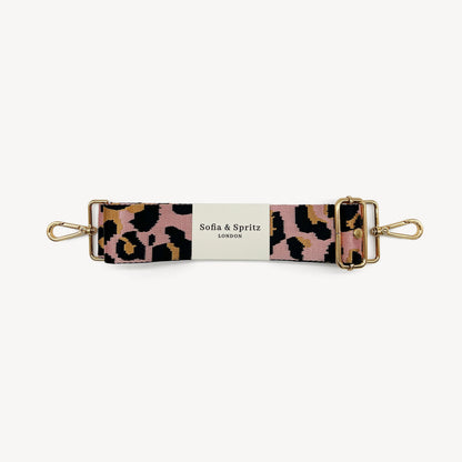 Pale Pink & Gold Leopard Strap