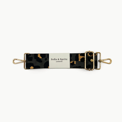 Grey & Gold Leopard Strap