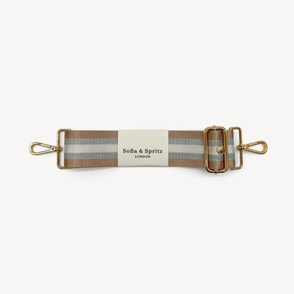 Champagne & Silver Stripe Strap