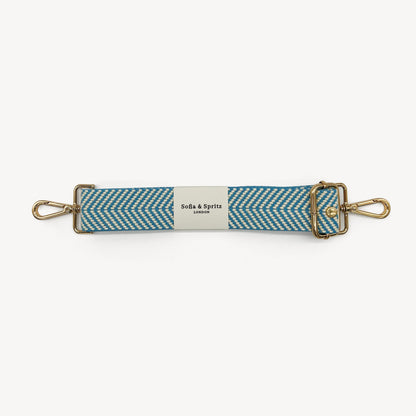 Sky Blue & White Chevron Strap