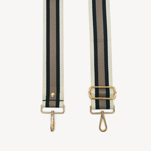 Black, Stone & Tan Stripe Strap