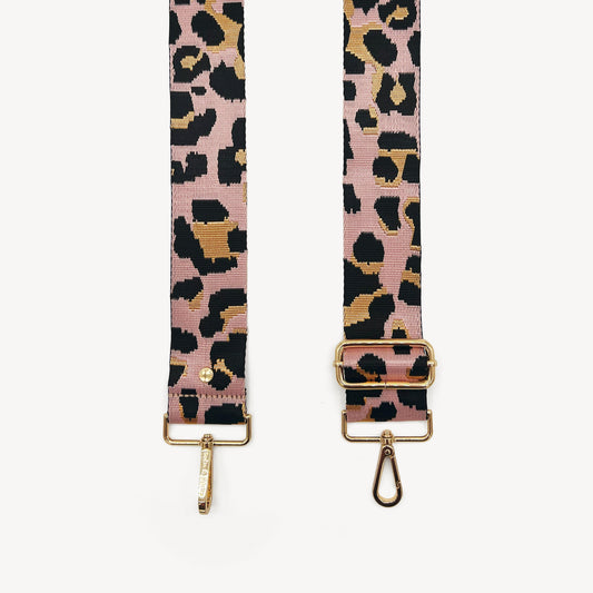 Pale Pink & Gold Leopard Strap