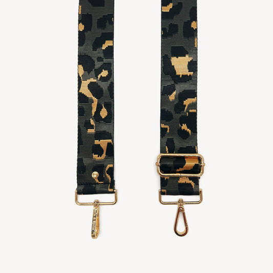 Grey & Gold Leopard Strap