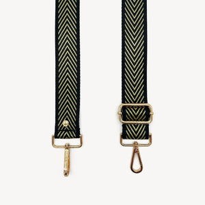 Black & Gold Chevron Strap